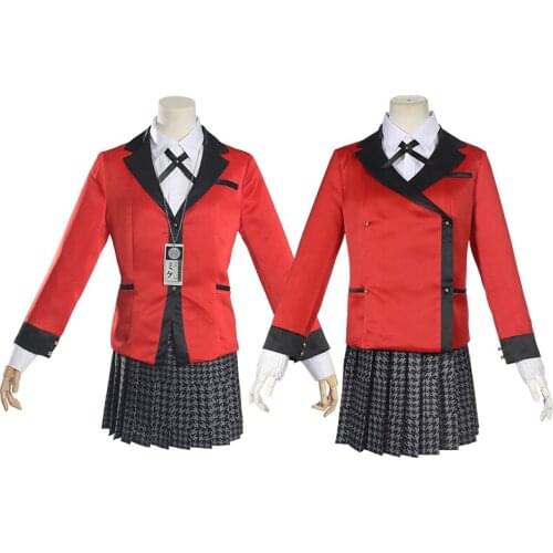 Brdwn Kakegurui Womens Jabami Yumeko Momobami Kirari Cosplay Costume School Uniform Sailor Suit