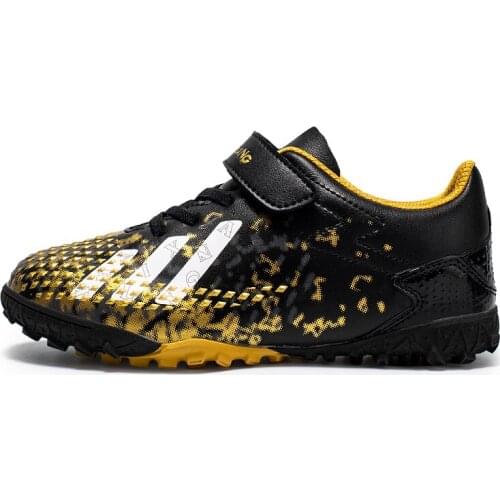 Kid Soccer Shoes Child Training Turf Football Boots Low Upper Hook&Loop Design Child-Friendly Footwear