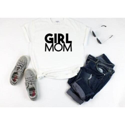 Girl mom Mama Funny Letter Printed t shirts Funny Creative Cotton Leisure T-shirt short sleeve Top Tees for Monther' day goth