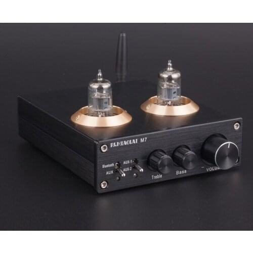 M7 Electronic Tube Front Hifi Audio Fever Bluetooth 5.0 Decoding Home Power Amplifier Front High and Low Tone Adjustment