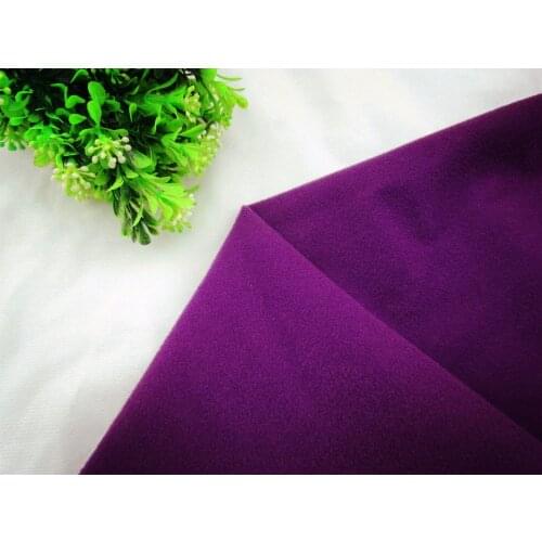 9204# Deep Purple Color Loop Fleece fabric can stick by Magic tape/DIY sewing Stuffed toys sofa material velboa velvet(1 meter)