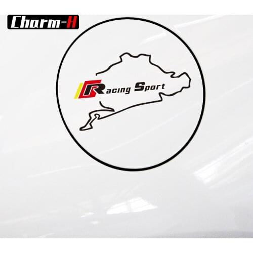 Car Fuel Tank Cap Racing Sport Decal Sticker For Volkswagen Polo Golf 5 6 7 MK4 MK5 MK6 Passat B5 B6 B7 Tiguan Scirocco CC Bora