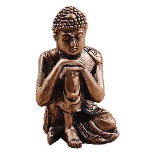 Crafts Mini Southeast Asia Antique Style Exquisite Resin Buddha Valuable Sculpture Meditating Office Home Decor Gift