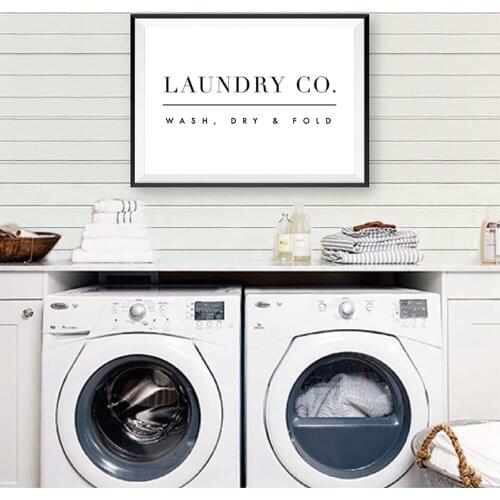 Wall Art Modular Prints Pictures Laundry Room Decor Laundry Sign Letter Canvas Painting Modern Minimalist Poster Home Decor