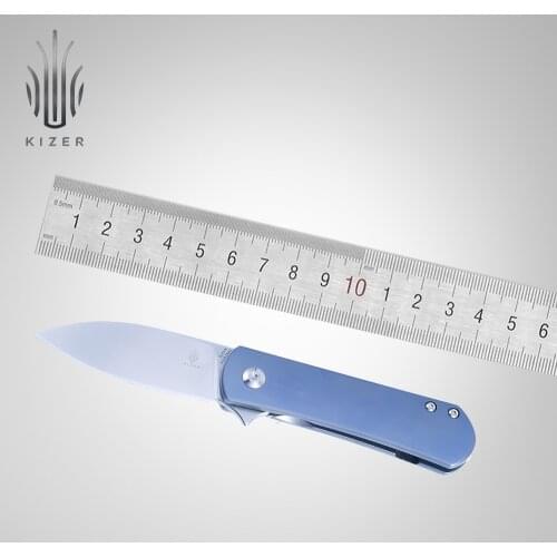 Kizer Survival Knife KI3525A1/A2 Yorkie EDC Mini Folding Blade Knife with Titanium Handle Knife Hunting Tools
