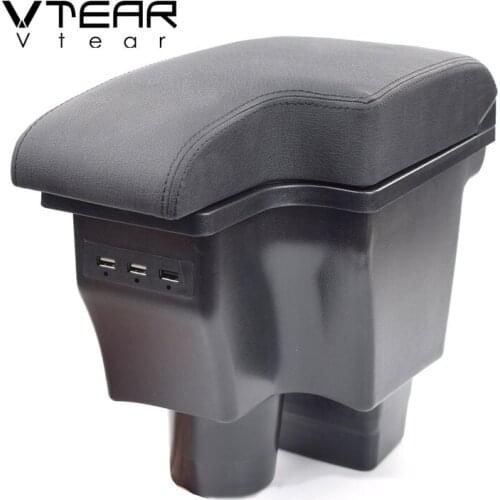 Vtear For Mazda 2/Mazda2/demio armrest car Centre Console Storage Box interior Arm rest car-styling automobile accessories new