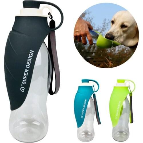Dropshipping Portable Pet Dog Water Bottle Soft Silicone Leaf Design Travel Bowl For Puppy Cat Drinking Outdoor Water Dispenser