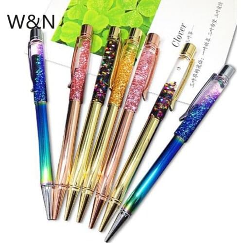 Luxury Gold Foil Ballpoint Pen Rose Gold Metal Copper Flow Oil Ball Point Pens for School Office Writing Supply Chancery Tool