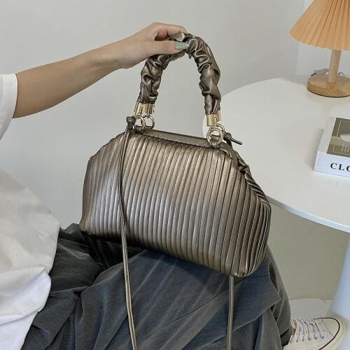 Luxury Brand Designer Pleated Handbags Purse Women Crossbody Bags 2021 New Fashion Clutches Totes Ladies Shoulder Messenger Bags