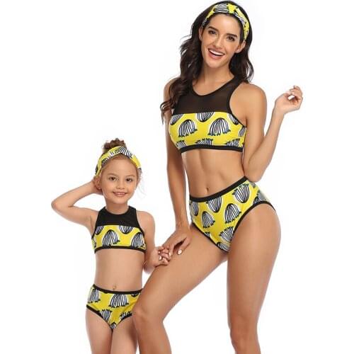 Family matching clothes family look mommy and me bikini 2020 new mother daughter swimsuit mom and daughter bathing suit swimwear