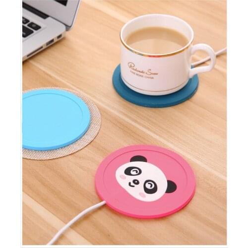 Cute Cartoon Warmer Cup Pad Hot Drinks Beverage Cup Mat Silicone Heater for Milk Tea Coffee Mug Home Accessories
