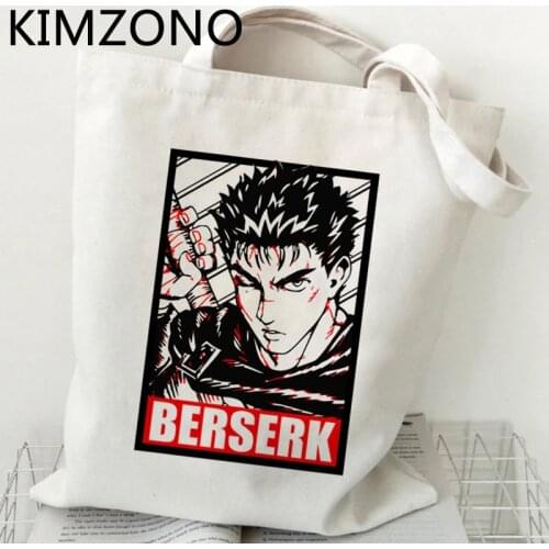 Berserk shopping bag grocery recycle bag eco bolsa cotton bolsas de tela bag foldable ecobag tote string sac tissu