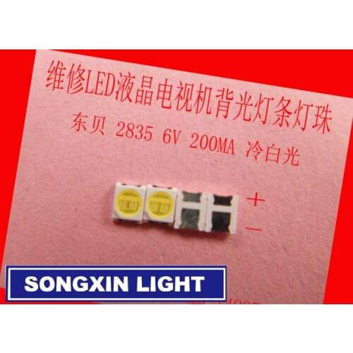 200pcs FOR maintenance Konka Changhong Amoi LCD TV backlight LED strip lights with the East Bay 2835 SMD LED beads 6V