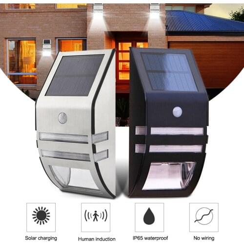LED Solar Power PIR Motion Sensor Wall Light Outdoor Waterproof Energy Saving Street Garden Security Lamp