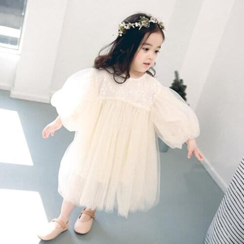 2019 Spring Autumn Kids Party Birthday Wedding Dresses For Girls Children Princess Dress Gauze Dress Baby Toddler Girl Clothes