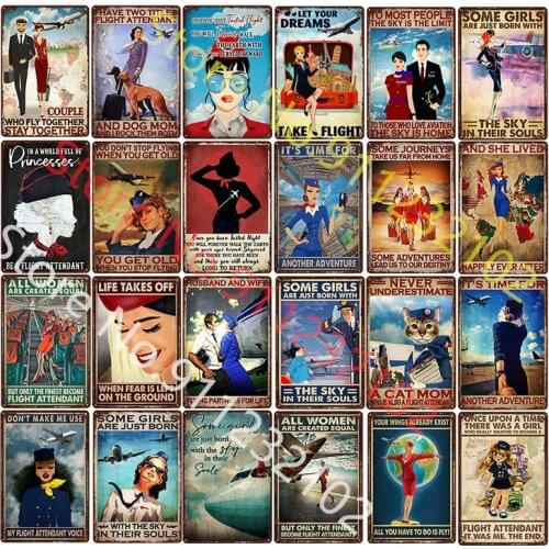 Let Your Dreams Take Flight Vintage Metal Posters Retro Tin Signs for Home Bar Pub Club Man Cave Wall Decor