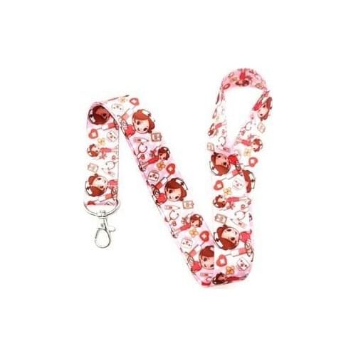Retail 1 pcs Doctors nurse Straps Lanyard ID Badge Holders Mobile Neck Keychains For Party Gift nl-55
