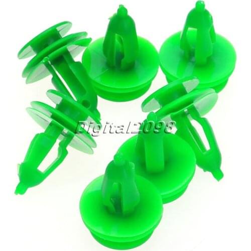 Yetaha 50Pcs 8mm Rivets Green Plastic Door Trim Panel Clips Retainer Fastener For Jeep WJ Grand Cherokee 6503204 For Chrysler