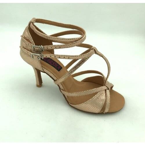8.5cm high heel Latin Dance Shoes For women Salsa shoes pratice shoes comfortable latin shoes MSL6232LGL Genuine leather