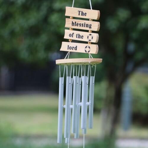 1PCS 8 Hollow Aluminum Tubes Solid Wood Sailing Wind Chimes Yard Garden Outdoor Living Windchimes Hanging Gifts