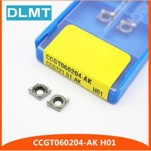 10Pcs CCGT060204 AK H01 CCGT21.51 Aluminum cutter blade Insert Mill Tool Machining Center Cutting Tool wood turning tools AL+TIN