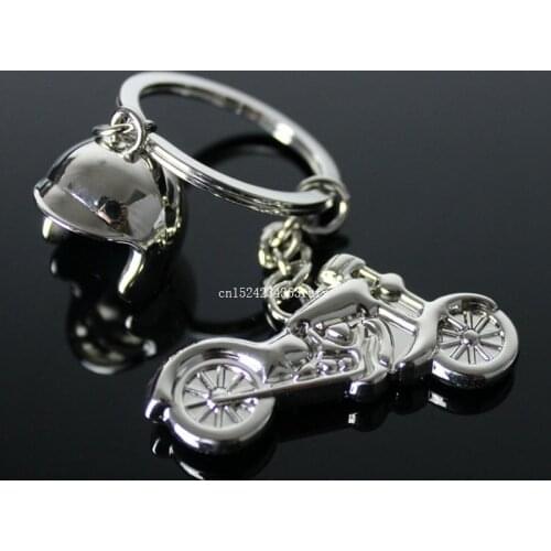 100pcs Motorcycle Metal Key Rings Party Gift Favors Key Chain For Men Keychain Silver Creative Gift