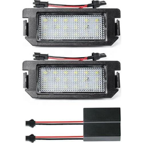 2Pcs LED Car License Plate Light Number Lights For Hyundai I20 Veloster FS XG30 Terracan HP Coupe GK For Kia Rio Picanto Soul