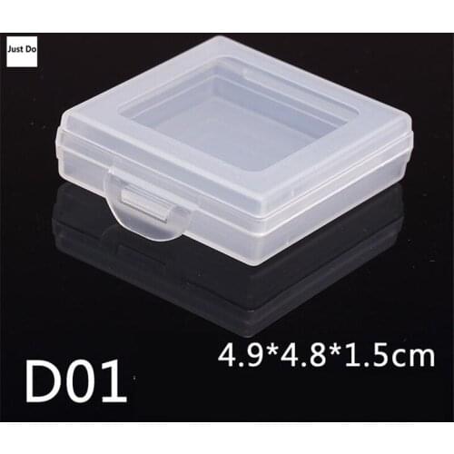 4.9*4.8*1.5cm Plastic Small Transparent Box For Storage Jewelry Pill Chip Organizer Container Case Nail Art Battery Gadgets Box