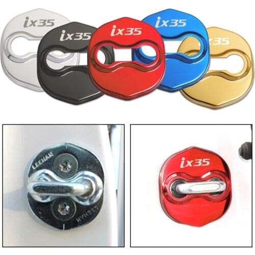 4PCS Car Styling Door Lock Covers For hyundai ix35 Protective And Decoration Car Accessories Sticker