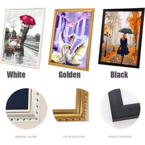 5D Diy outer frame unfinished wooden stretcher oil painting diamond mosaic thin wood frame picture frame wall painting gift