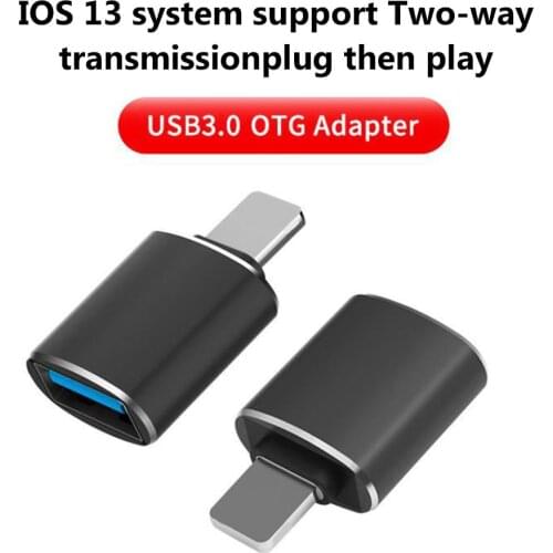 1/2pcs OTG Adapter for iPhone 12 mini 11 Pro Xs Max X Converters Charging Data for iPad IOS 14 13 To USB 3.0 Suport U Disk phone