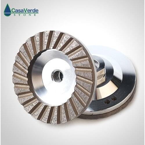 Free shipping 1pc/carton 100mm diamond turbo aluminum body cup wheels 4 inch for grinding concrete and stone
