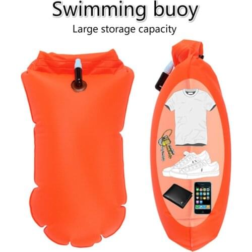 PVC Open Water Boya Swimming Buoy Safety Air Dry Tow Bag Ultralight Float Inflatable Signal Drift Bag Can Storage Large Capacity