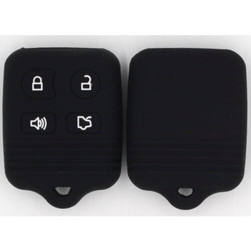 KAPU Silicone Car Key Case For Ford Edge Explorer Expedition Fusion 2018 2019 Cover Keyless Remote Fob Shell Jacket Protector