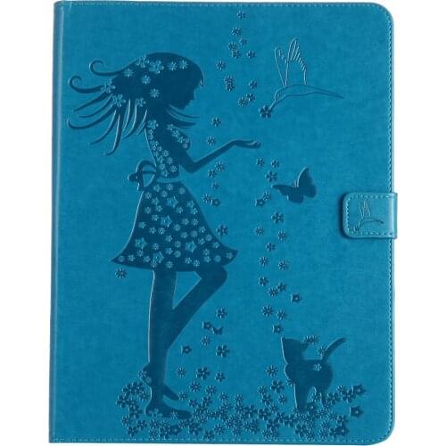 Girls and Cats pattern Shell For Apple Ipad 2 3 4 9.7 inch Wallet Flip PU Leather Tablet Protect Case Stand Cover Fundas+pen