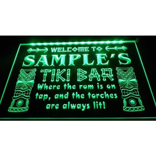 DZ014- Name Personalized Custom Tiki Bar Beer LED Neon Light Sign hang sign home decor crafts