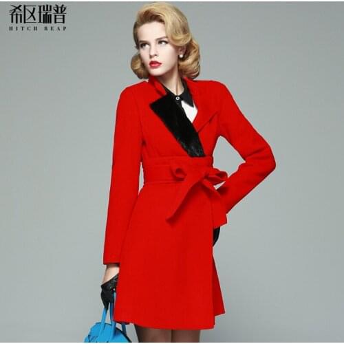 HITCH REAP Women's Coats With A Collar