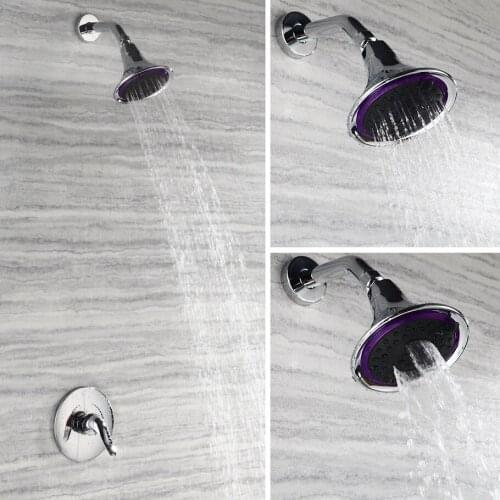 Chrome toilet can shower faucet together in the wall shower head cool and hot shower mixer system