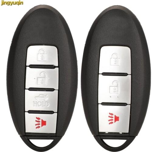 Jingyuqin Remote Car Key Fob Shell For Infiniti M35 M45 2007 2008 2009 2010 CWTWBU735 3/4 Buttons Smart Case Housing