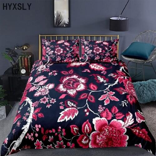 Luxury Flower 3D Bedding Set 2/3pcs Queen King Duvet Cover For 2 People Double Bed kids Adults Home Textiles 2/3pcs Bedclothes