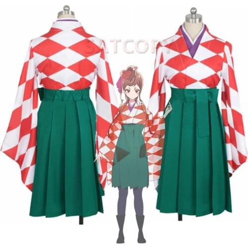 Anime ZOMBIE LAND Cosplay Costume Zonbii SAGA Yugiri Costume Kimono Womens Uniform Halloween