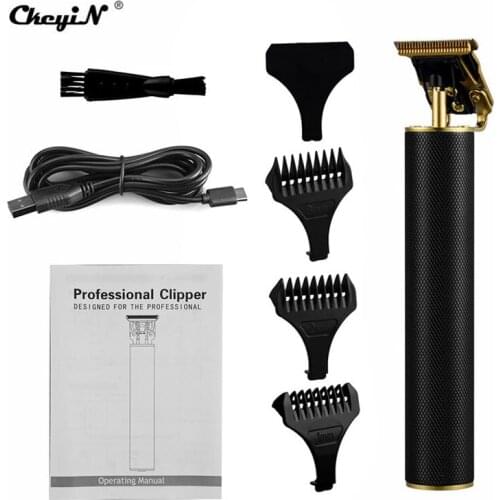 USB Rechargeable Ceramic Hair Clipper Barber Hair Cutting Machine Beard Trimmer Edge Outlines Haircut Men Hair Styler