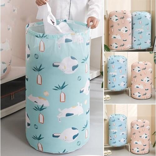 Laundry Bag Large Capacity Cute Animals Drawstring Closure Storage Bag Basket Organizer For Bedroom