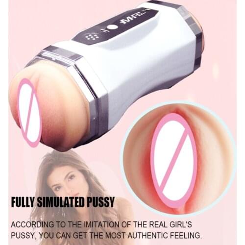 MRL Vibrating Vocal Two-head Masturbation Vagina & Oral Maturvator Cup Sex Toys For Men