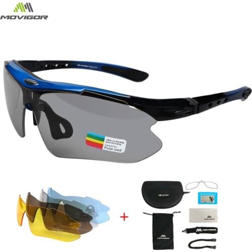 MOVIGOR 5 Lenses Polarized Cycling Glasses With Myopia Frame Men Sunglasses MTB Road Bike Goggles Mountain Bicycle Eyewear Women