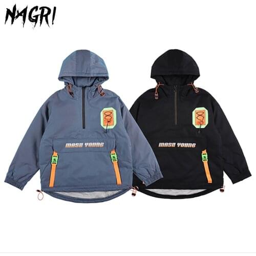 NAGRI Men Down Jacket Winter Hooded Duck Down Coat Streetwear Hip Hop Warm Parka Casual Thicken Warm Overcoat