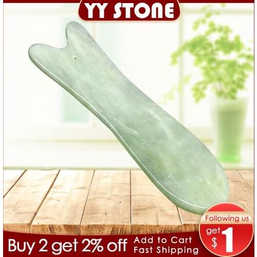 Jade Scraping MassageTool Body Massager scratching Guasha stone SPA jade Scraper for Face Back Health Care Anti-wrinkle