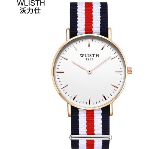 Original Watch Men Top Brand Luxury Canvas Quartz Simple WLISTH Watches Waterproof Sport Wristwatch Male Clock Relogio Masculino