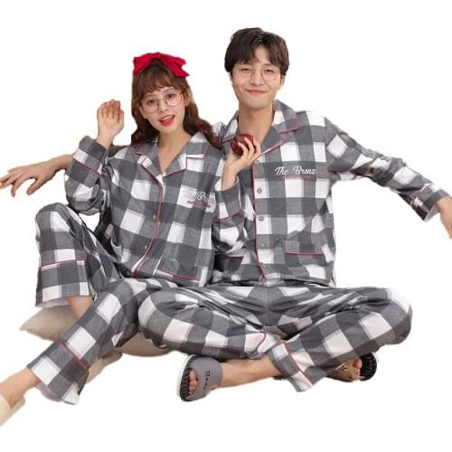 Pajama Suit Pajamas Sets Couple Sleepwear Family Pijama Lover Night Suit Men & Women Casual Home Clothing Lovers Pajamas