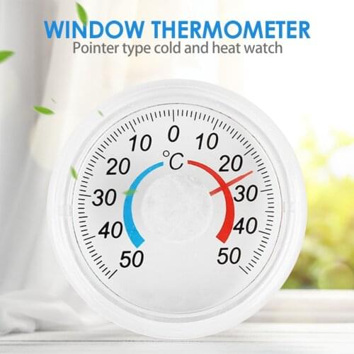 Portable Pointer Plastic Outdoor Window Garden Home Graduated Disc Thermometer Mini Pointer Temperature Meter